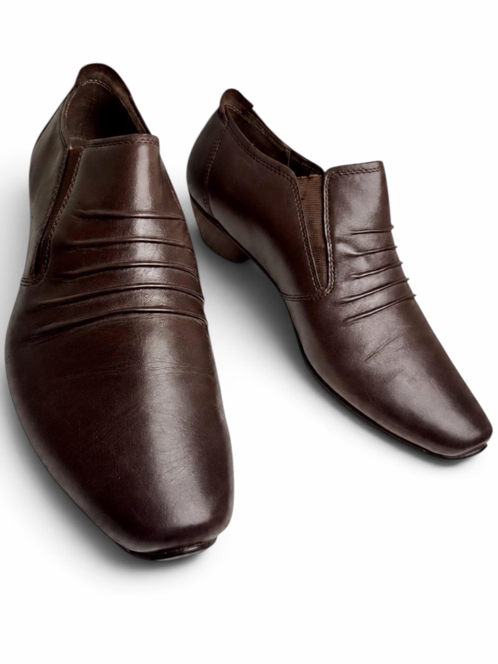 Josef Seibel Tina Brown Leather Square Toe Comfort Shoes EU 41